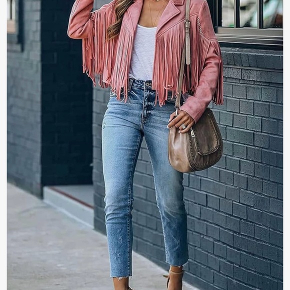 Faux suede fringe jacket - Picture 4 of 6